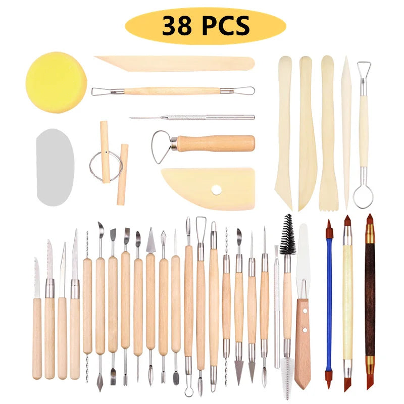 MMOOKA MMOOKA 8-61Pcs Pottery Clay Sculpting Tools, Ceramic Carving Kit Crafts Cake Ceramics Clay Sculpting Carving Pottery Modeling Tool SetMMOOKA.COM