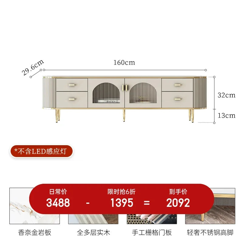 MMOOKA Light Luxury Modern Simple High Sense Stone Plate Living Room New French Cream Style Home Floor