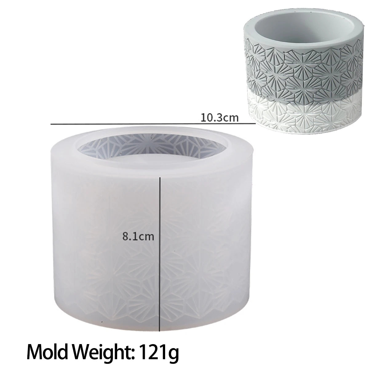 MMOOKA DIY Round Plaster Candle Cup Silicone Mold Flowerpot Storage Jar Cement Plaster Pottery Mould Concrete Making Crafts SuppliesMMOOKA.COM