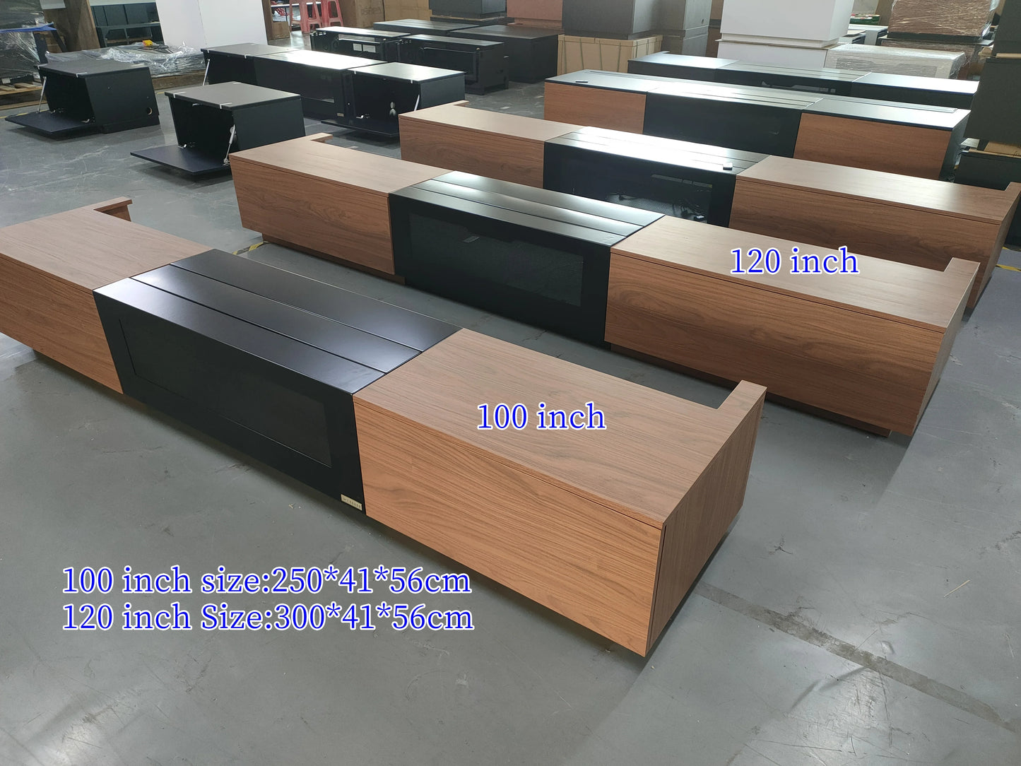 2024 New UST Projector TV Cabinet Ultra Short Throw Laser Remote Motorized Projector Cabinet for Home Theater