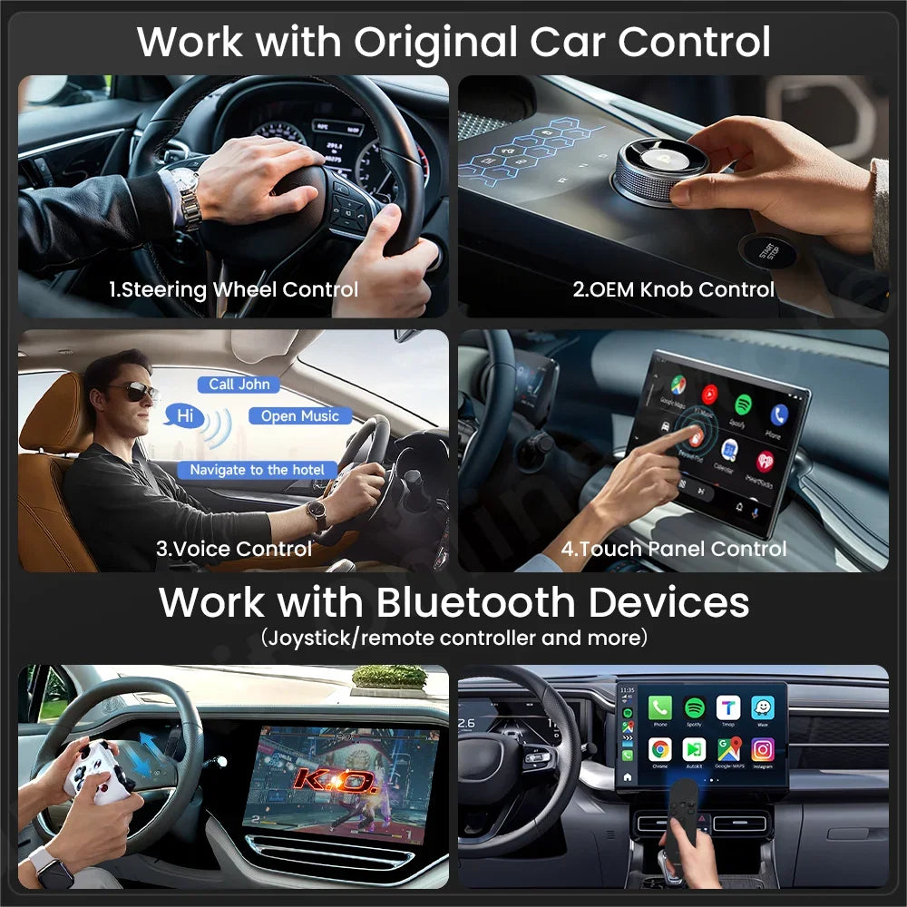 MMOOKA Carlinkit Tv Box SDM660 Qualcomm 8 Core Android 13 CarPlay Android Auto Wireless Adapter Support Online Video USB-A Port Youtube