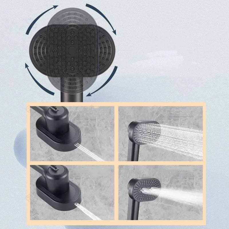 MMOOKA Rotatable Plastic Bathroom Accessories Water Handheld High Pressure Shower Head Pressurized Massage Home Universal Bath Chrome MMOOKA.COM