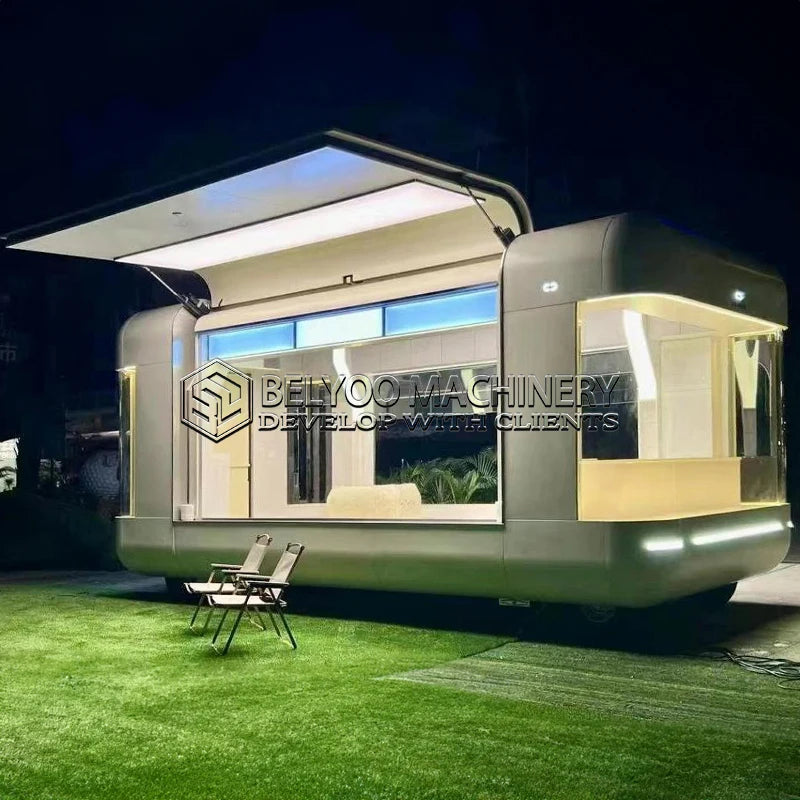 ANTNX Belyoo Mobile Coffee Shop Food Stand Ice Cream Truck Custom Food Kiosk Mobile Bar Food Truck Coffee Trailer Fully Equipped ANTNX.COM