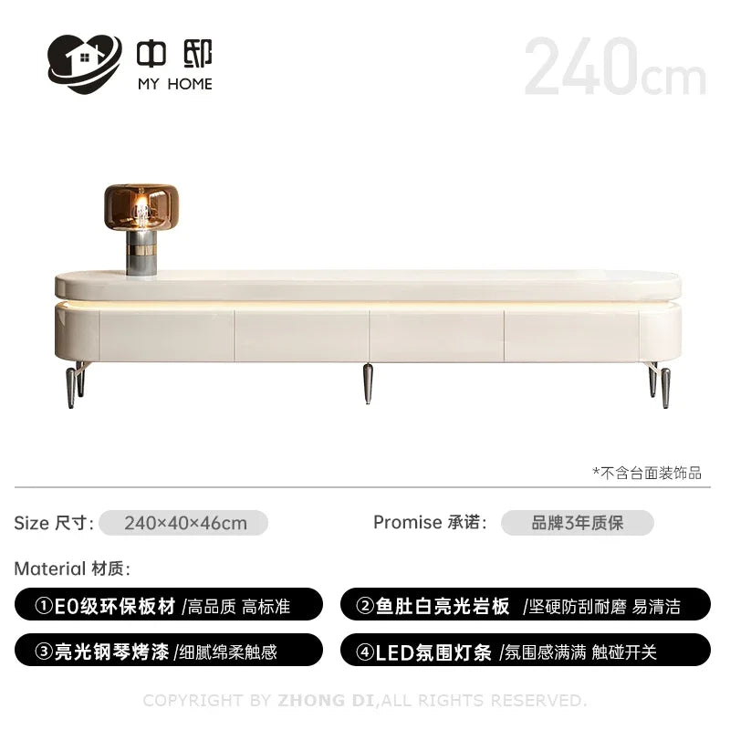 MMOOKA Light Luxury Modern Simple High Sense Stone Plate Living Room New French Cream Style Home Floor
