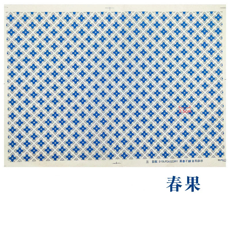 MMOOKA 1PCS New Pottery Ceramics Clay Transfer Paper Glaze Underglaze Flower Paper Jingdezhen Blue and White Porcelain Decal PaperMMOOKA.COM
