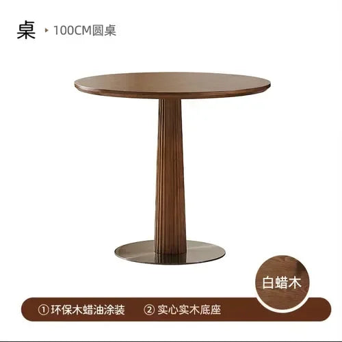 MMOOKA Round Dining Coffee Table Sets Wooden Chair Minimalist Living RoomDesigner Table Console Huismeubilair Modern Furniture