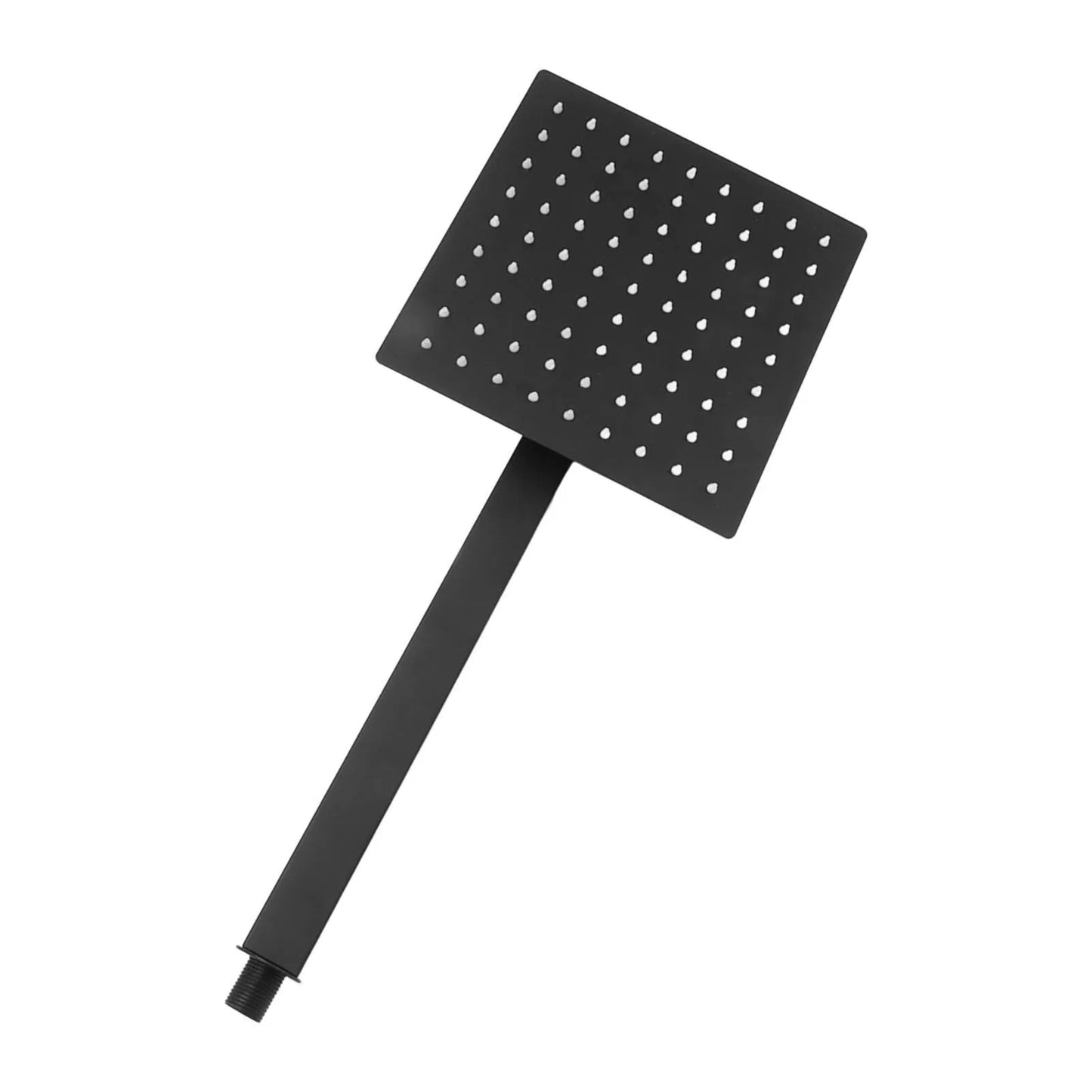 20x20cm Square Rain Shower Kit Single Handle in Wall Waterfall Shower Head Kit Black Bathroom Home Accessories