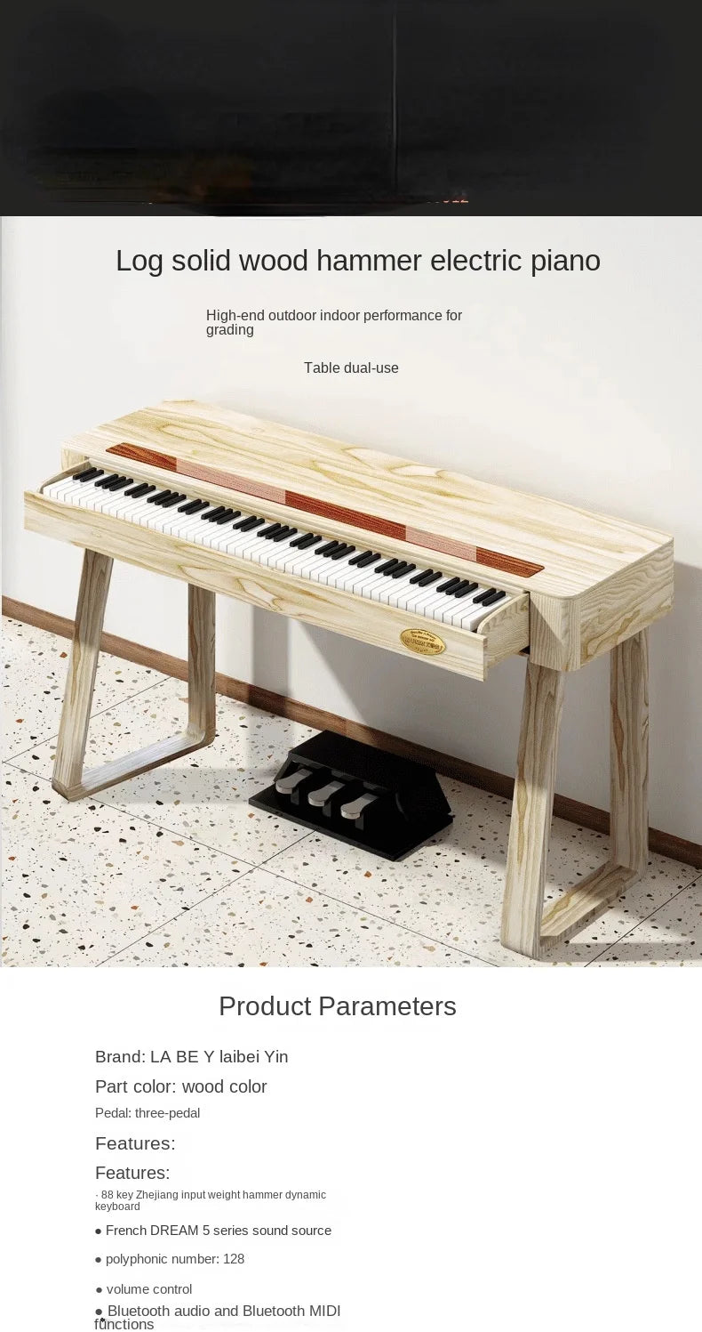 Digital electric piano 88 key hammer beginner professional grade test solid wood portable
