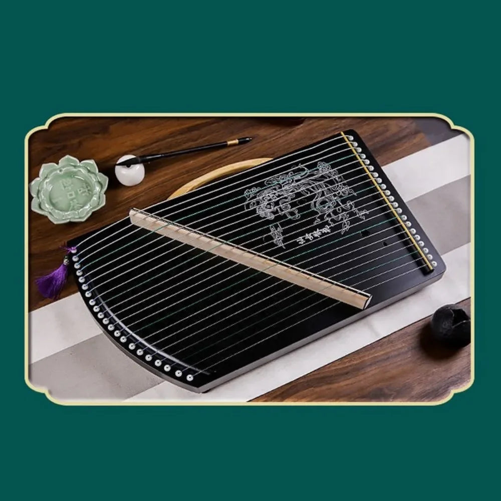 14 21 Strings Guzheng Portable Wooden Guqin Chinese Mini Zither Beginner Finger Trainer Traditional Stringed Instruments Gift