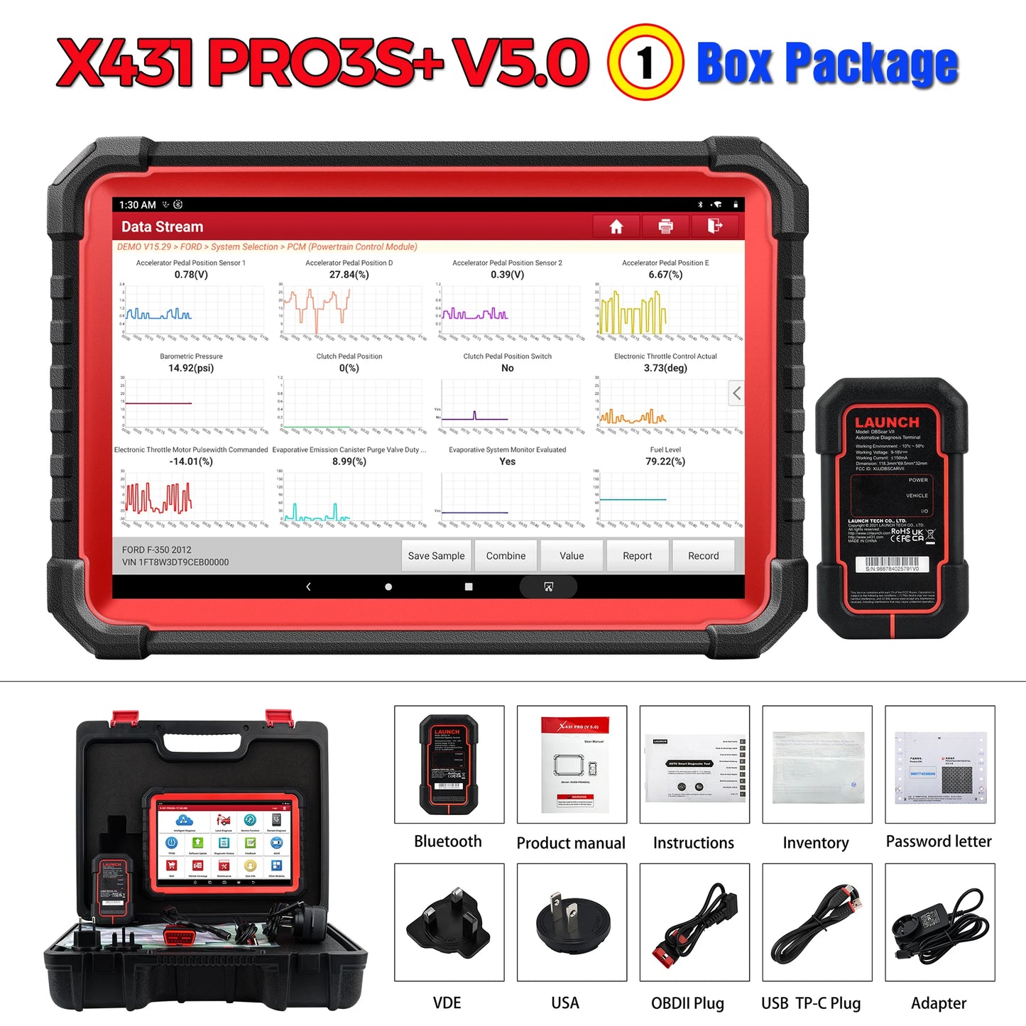 MMOOKA LAUNCH X431 pro3s Plus V5.0 10.1" Full system Automotive Diagnostic tools ECU Coding Bidirectionnal obd2 scannner pk x431 pro v+