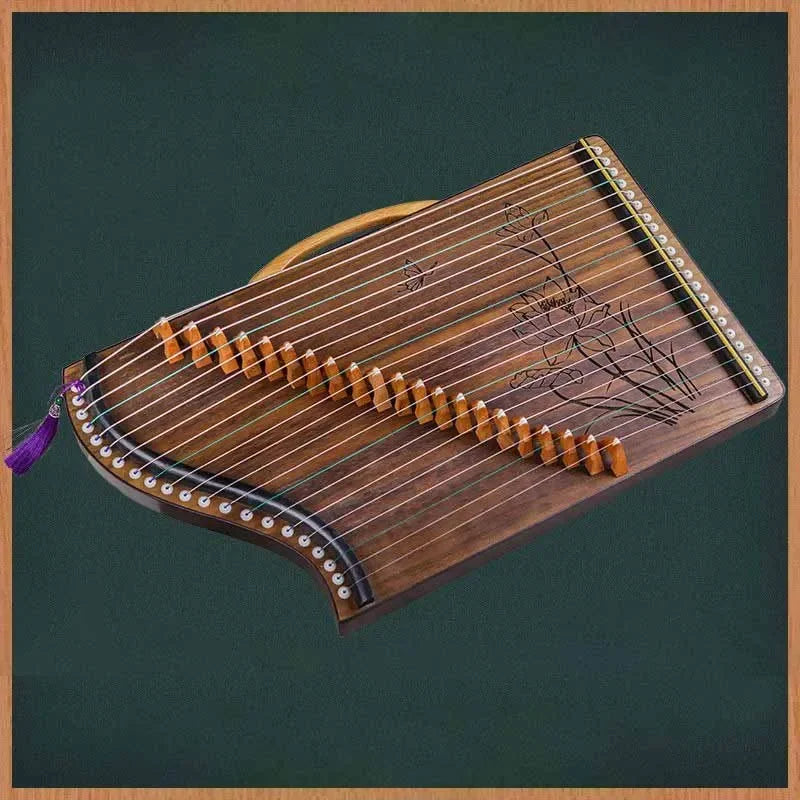 Mini Wooden Guzheng 21-strings Guzheng Professional Traditional Chinese Finger Pick Beginners Musical Instrument Accessories