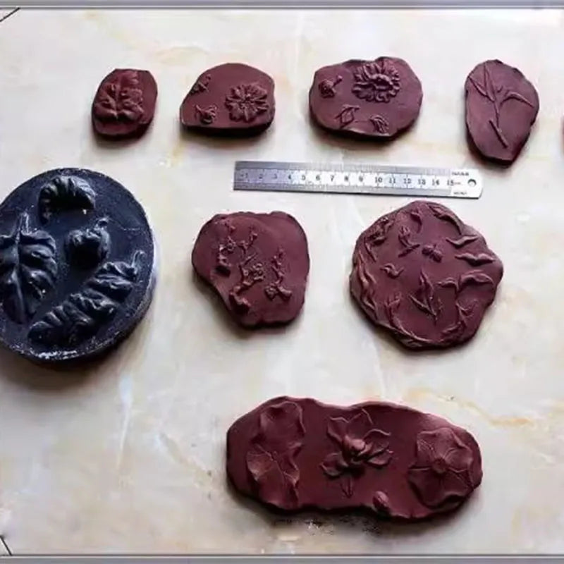 MMOOKA MMOOKA Differents Kinds of Flower Bamboo Pattern Molds For Handmade DIY Pottery Ceramic Porcelain Gypsum Moulds Art ToolsMMOOKA.COM