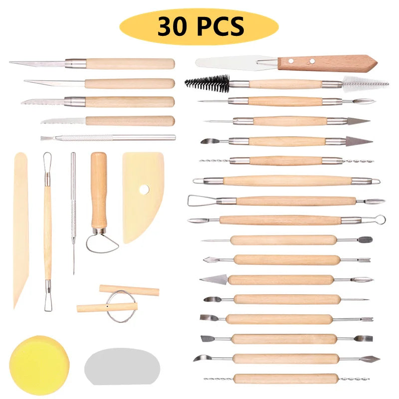 MMOOKA MMOOKA 8-61Pcs Pottery Clay Sculpting Tools, Ceramic Carving Kit Crafts Cake Ceramics Clay Sculpting Carving Pottery Modeling Tool SetMMOOKA.COM
