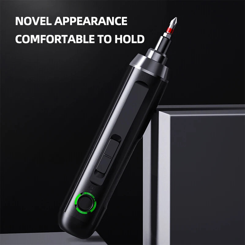 Deli electric screwdriver Wireless rechargeable lithium battery screwdriver with LED lamp cordless drill 3.6V electric tool set