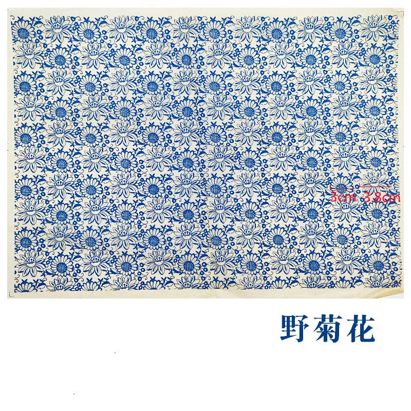 MMOOKA 1PCS New Pottery Ceramics Clay Transfer Paper Glaze Underglaze Flower Paper Jingdezhen Blue and White Porcelain Decal PaperMMOOKA.COM