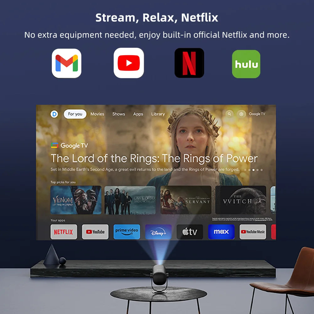 ANTNX HDR 10 HLG Dangbei Freedo Real 450 ISO Lumens 4K Video Projector DLP Movie Theater Projector Portable Mini 4K 1080P Projector ANTNX.COM