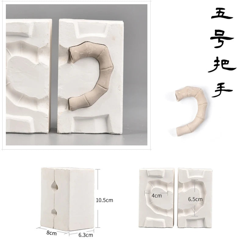 MMOOKA MMOOKA Ceramic Grouting Plaster Mold DIY Pottery Supplies Handmade Teapot/water Cup Handle Contour Sculpture Molding Auxiliary ToolsMMOOKA.COM