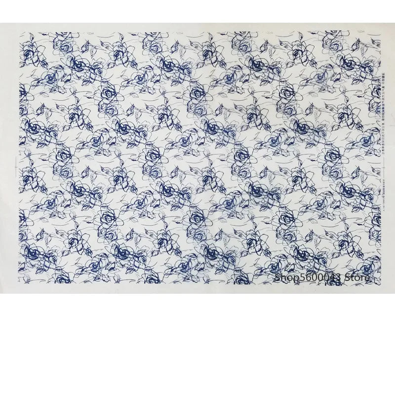 MMOOKA 1PCS New Pottery Ceramics Clay Transfer Paper Glaze Underglaze Flower Paper Jingdezhen Blue and White Porcelain Decal PaperMMOOKA.COM