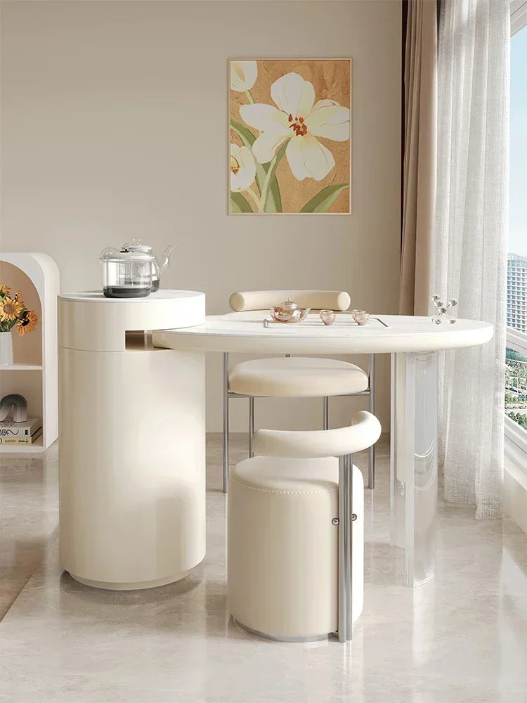 MMOOKA Balcony Small Tea Table Stone Plate Light Luxury Tea Making Table Kung Fu Tea Table Modern