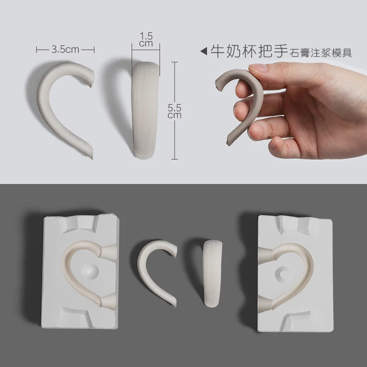 Pottery Clay Ceramic Coffee Cups, Handle Shaper Tools, Plaster Gypsum Mold Moulds, Handmade Craft Supplies, Different Kinds
