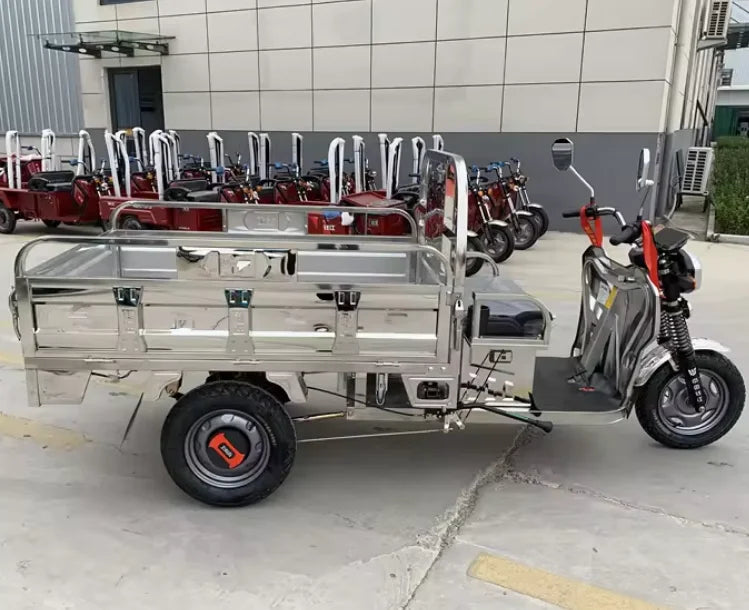 ANTNX New Electric Tricycle Large Capacity Cargo Electric Tricycle Agricultural Stainless Steel Electric Tricycle ANTNX.COM