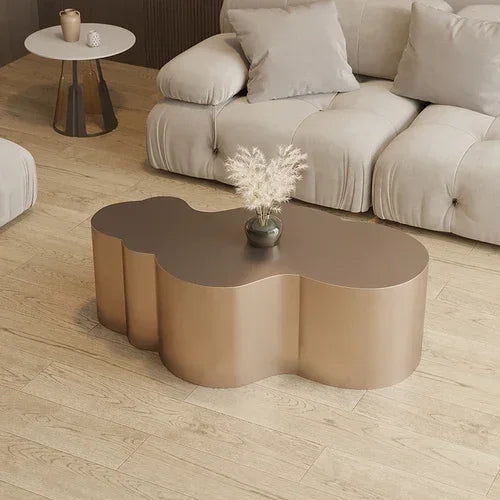 MMOOKA Stainless Steel Special-Shaped Coffee Table Irregular Combination Silver Mirror Living Room Tea Table Coffee Table