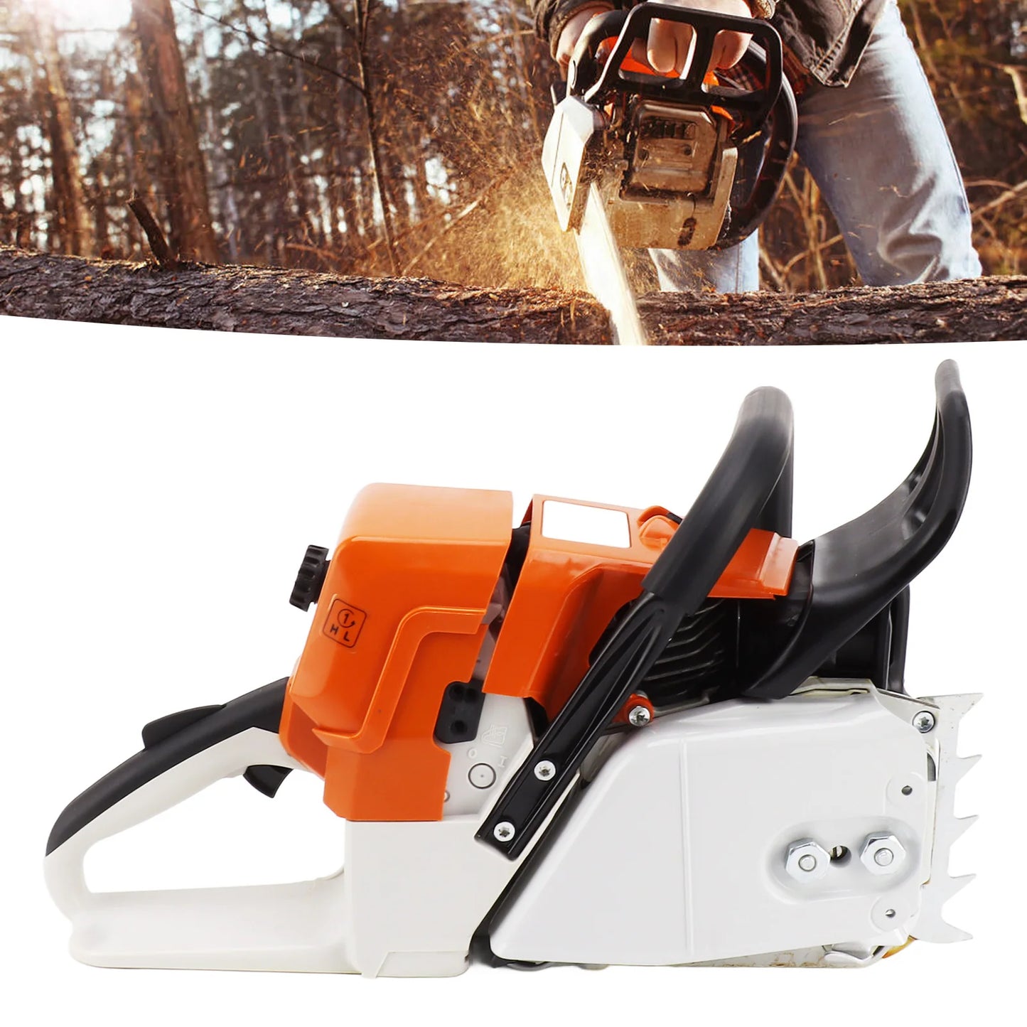 71cc G444 Gasoline Chain Saw Power Head for MS440 044 Chainsaw Household Sawing  Logging G444 Gasoline Chainsaw Power Head