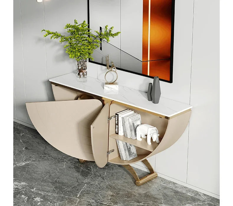 MMOOKA Light Luxury Minimalist Modern Minimalist Living Room Aisle Console Stone Plate
