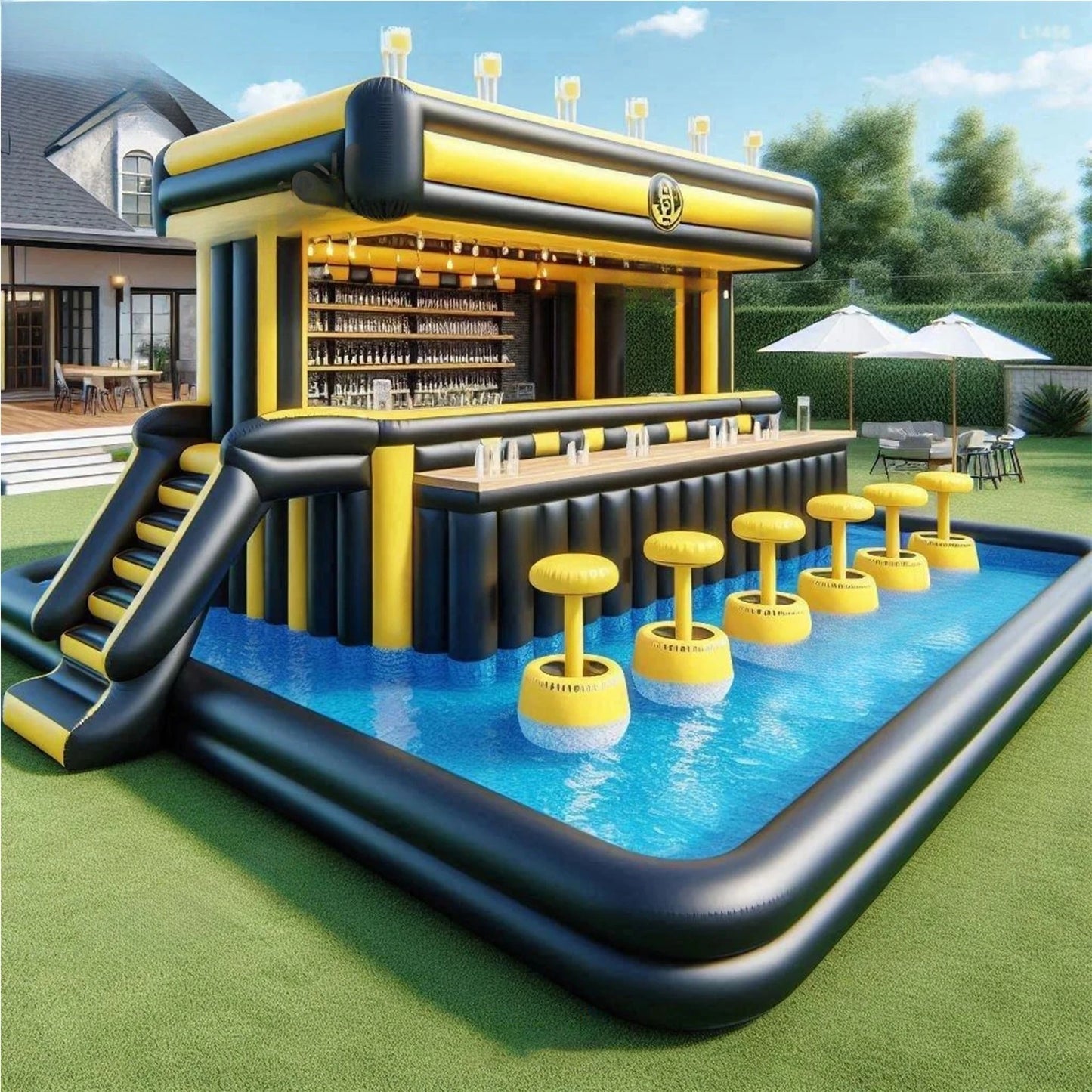 ANTNX Inflatable Pub New Design Water Swimming Pool Blow up Pool Bar for Party ANTNX.COM