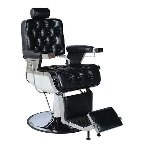 MMOOKA High-end Retro Men's Oil Head Barber Chair Can Be Put Down and Shaving Special Cutting Lifting Hair Equipment Furniture