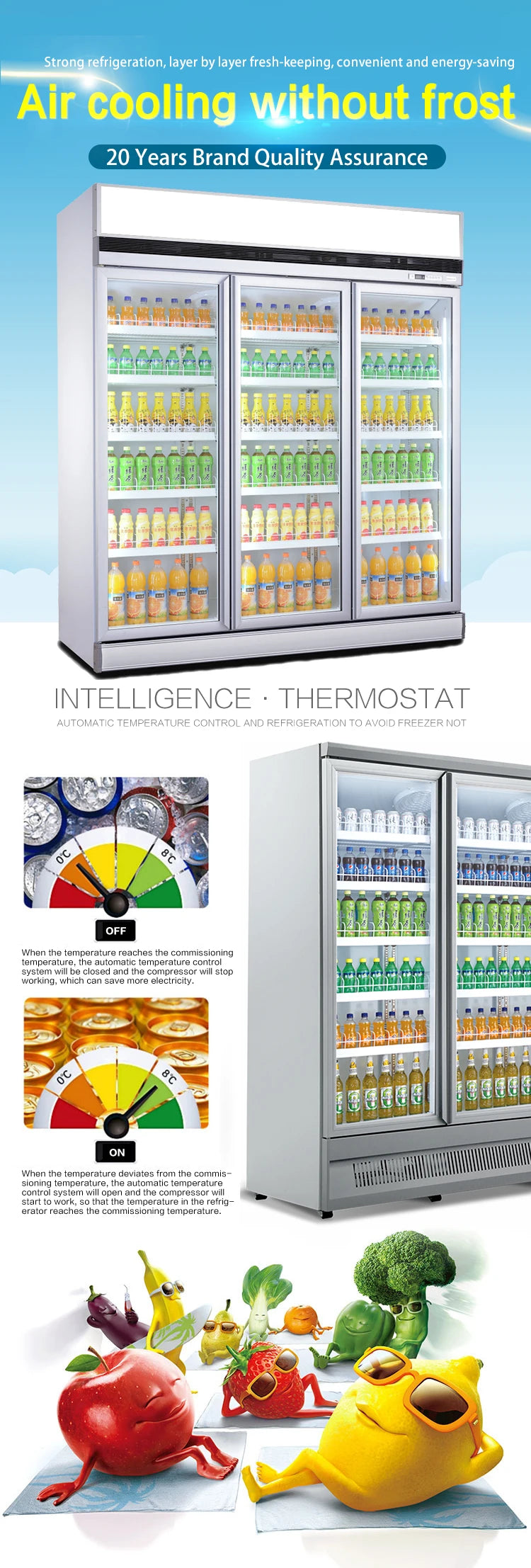 drink chiller 4 glass door upright beverage cooler commercial display refrigerator fridge