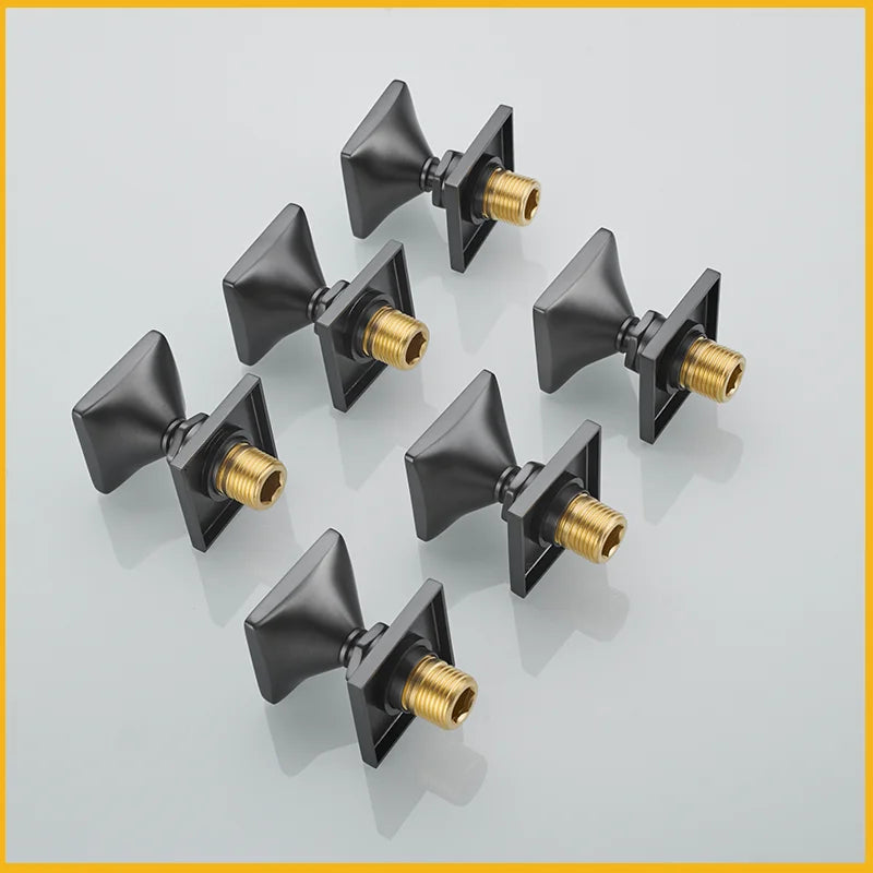 MMOOKA Chrome Black Body Sprays Square Shower Spa Massage Body Jets Rose Gold Concealed Shower Spray Head Faucet Accessory Brushed Gold MMOOKA.COM