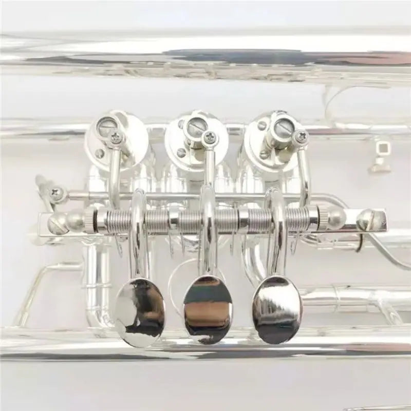 MMOOKA BDK-600S Silver plated professional B flat trumpet flat key trumpet with mouthpiece case wind instruments