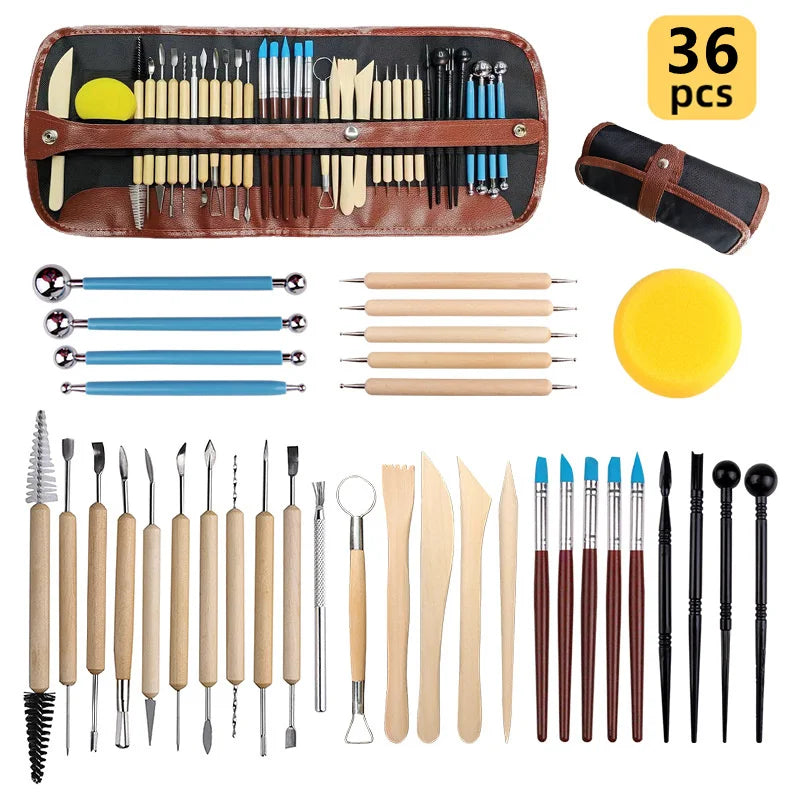 MMOOKA MMOOKA 8-61Pcs Pottery Clay Sculpting Tools, Ceramic Carving Kit Crafts Cake Ceramics Clay Sculpting Carving Pottery Modeling Tool SetMMOOKA.COM