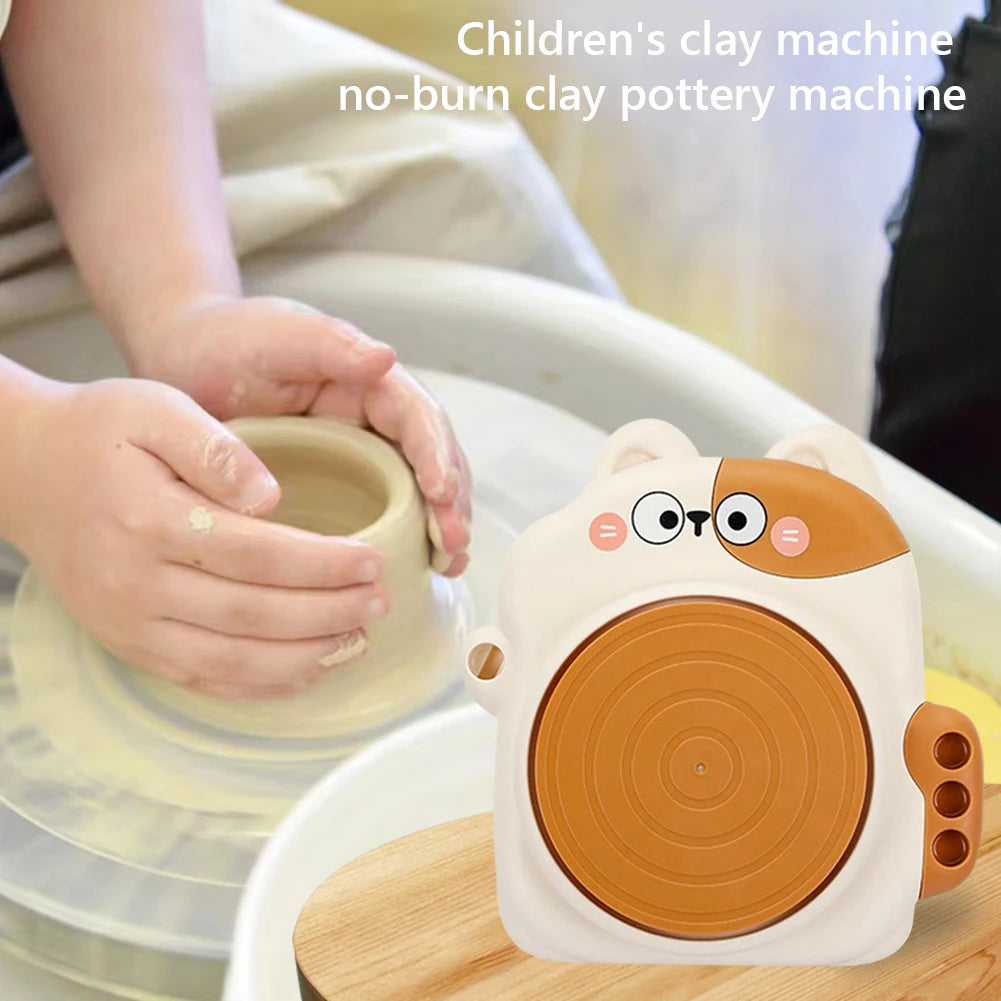 MMOOKA Kids Pottery Wheel Kit Cute Animal USB Powered Art Set for Creative DIY Crafting with Tools Birthday Gift for Ages 3 and UpMMOOKA.COM