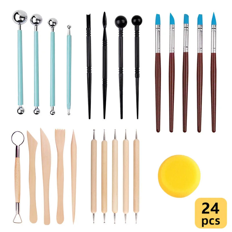MMOOKA MMOOKA 8-61Pcs Pottery Clay Sculpting Tools, Ceramic Carving Kit Crafts Cake Ceramics Clay Sculpting Carving Pottery Modeling Tool SetMMOOKA.COM