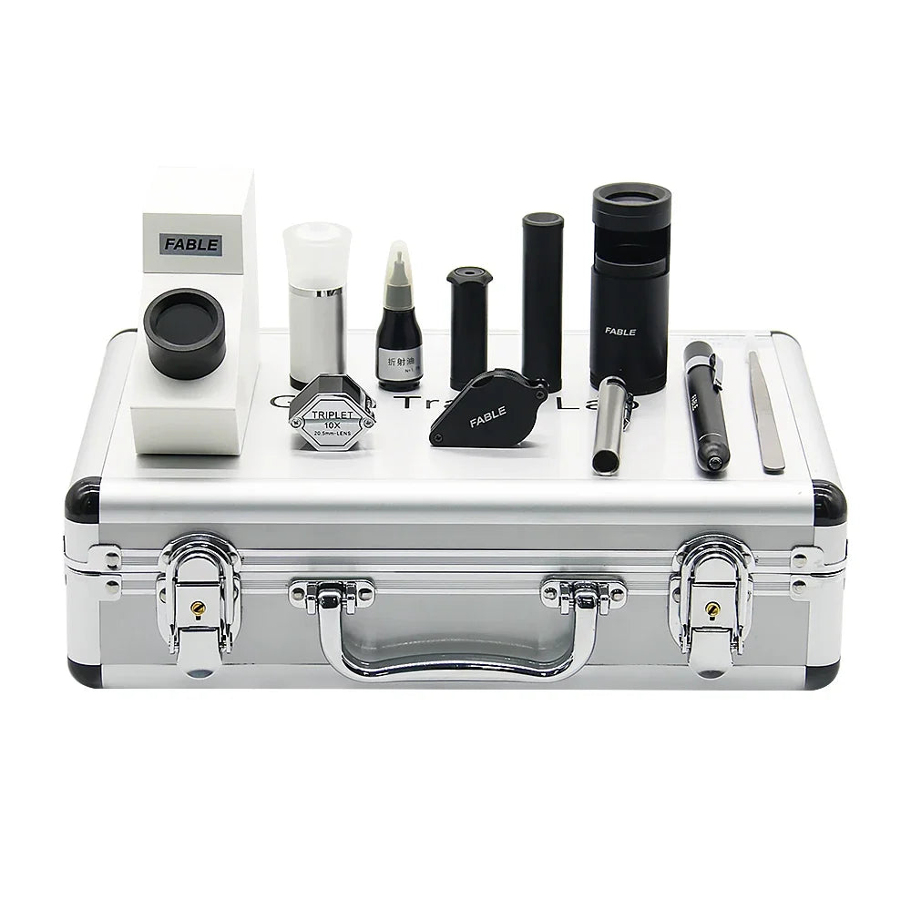 ANTNX Fable FGL-10 Gem Identification Set/mini Jewelry Toolkit / Gemological Toolkits for Gem and Jewellery 10 Items One Year Silver ANTNX.COM