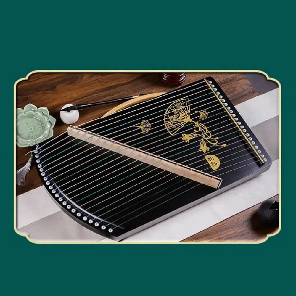 14 21 Strings Guzheng Portable Wooden Guqin Chinese Mini Zither Beginner Finger Trainer Traditional Stringed Instruments Gift