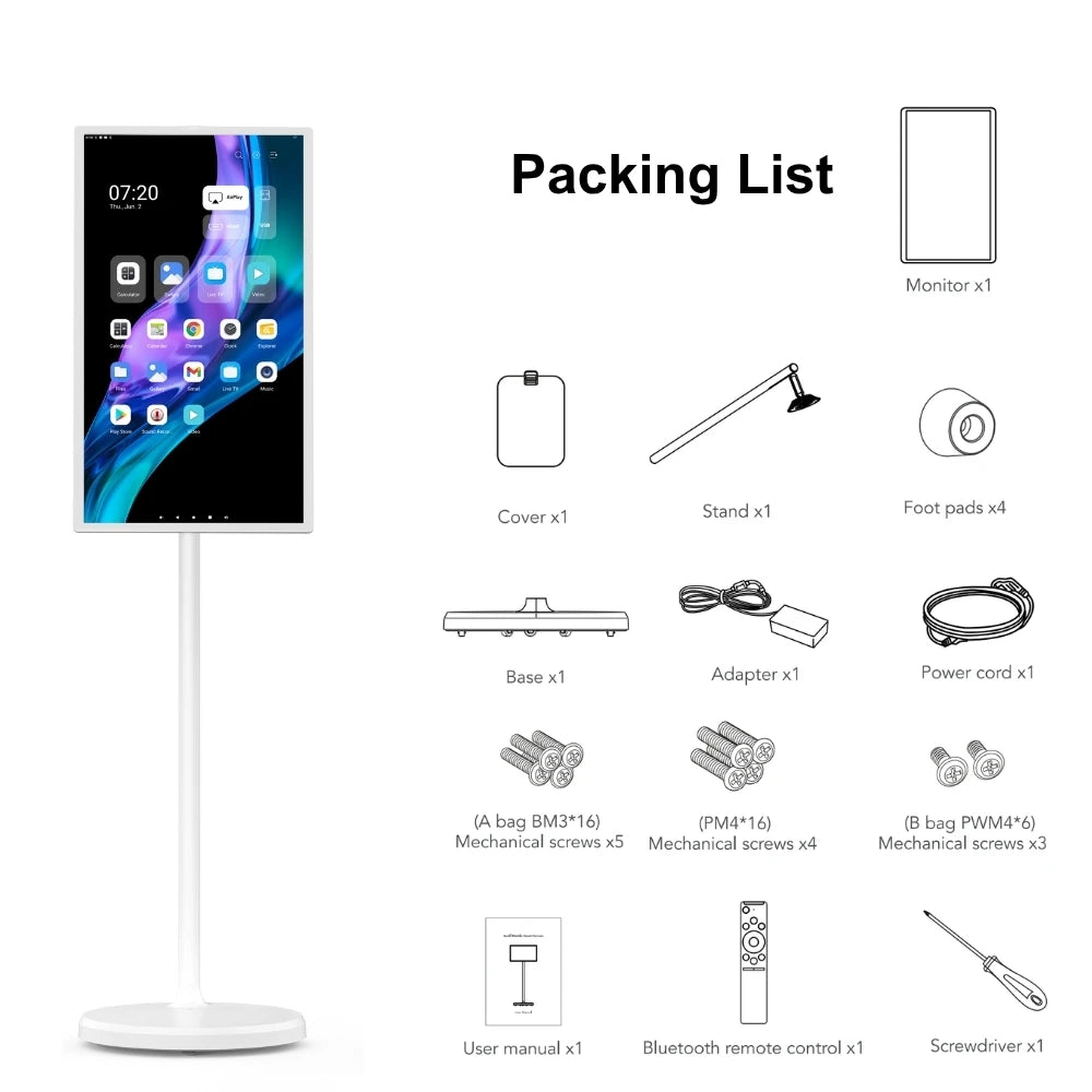 MMOOKA 2025 New Design Portable Smart Tv Tik Tok WiFi6 RK3588S2 High Performance Digital Signage Software Portable Android Tablet