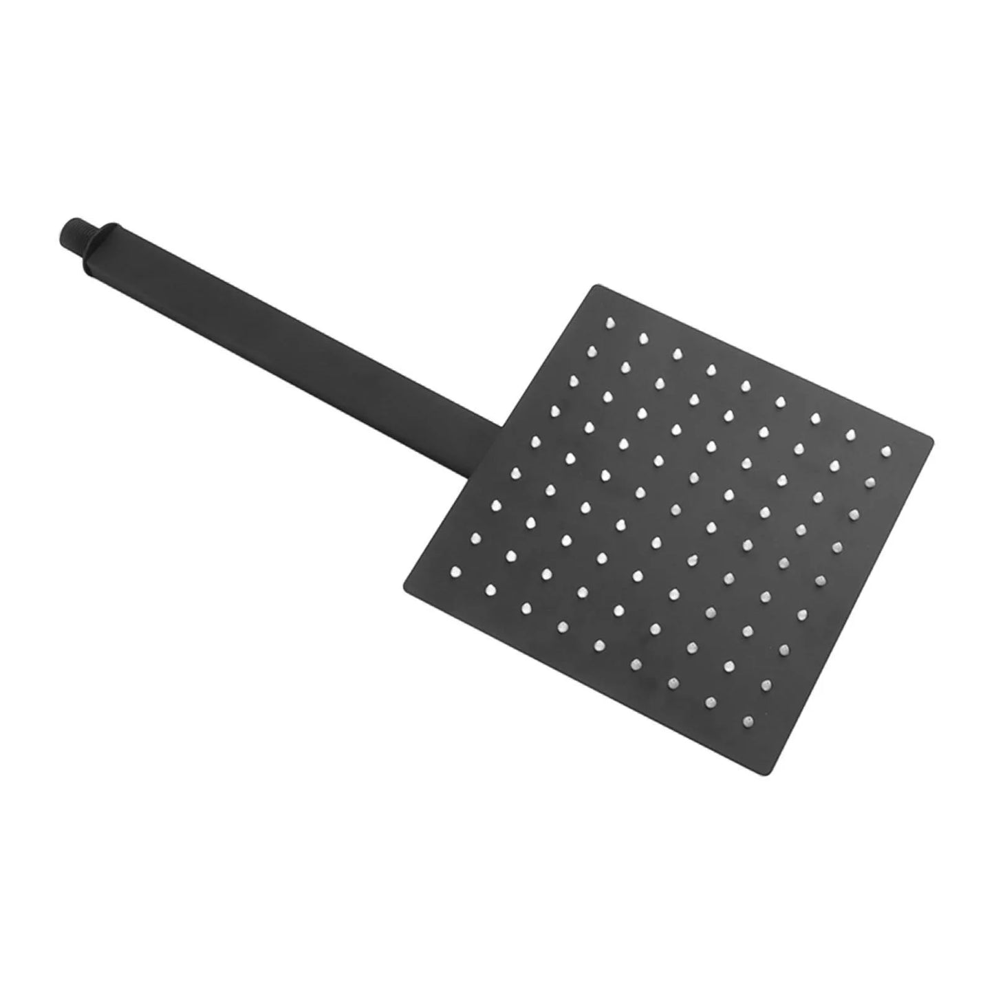 20x20cm Square Rain Shower Kit Single Handle in Wall Waterfall Shower Head Kit Black Bathroom Home Accessories