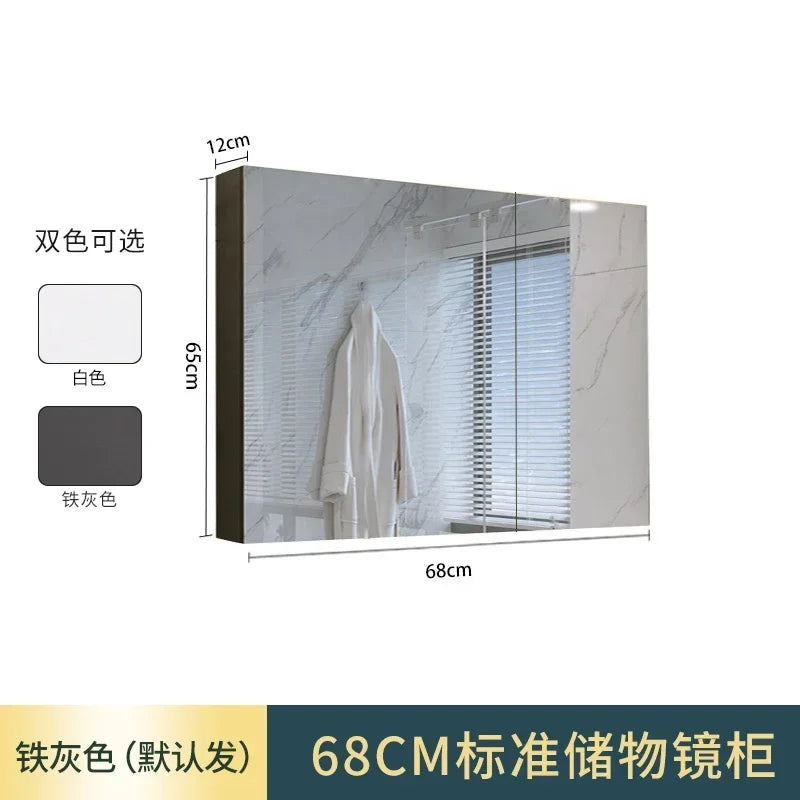 MMOOKA Wall Mounted Bathroom Cabinets Wall Mounted Mirror Aesthetic Vanity Bathroom Cabinet Smart Meubles De Salle De Bains Shelf