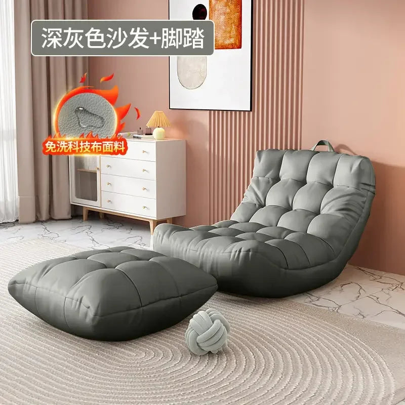 MMOOKA Lazy Sofa Bedroom Balcony Bay Window Tatami Caterpillar Bean Bag Sofa Chair Foldable Floor Adjustable Lounge Sofa