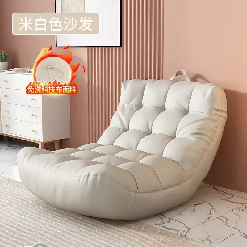 MMOOKA Lazy Sofa Bedroom Balcony Bay Window Tatami Caterpillar Bean Bag Sofa Chair Foldable Floor Adjustable Lounge Sofa