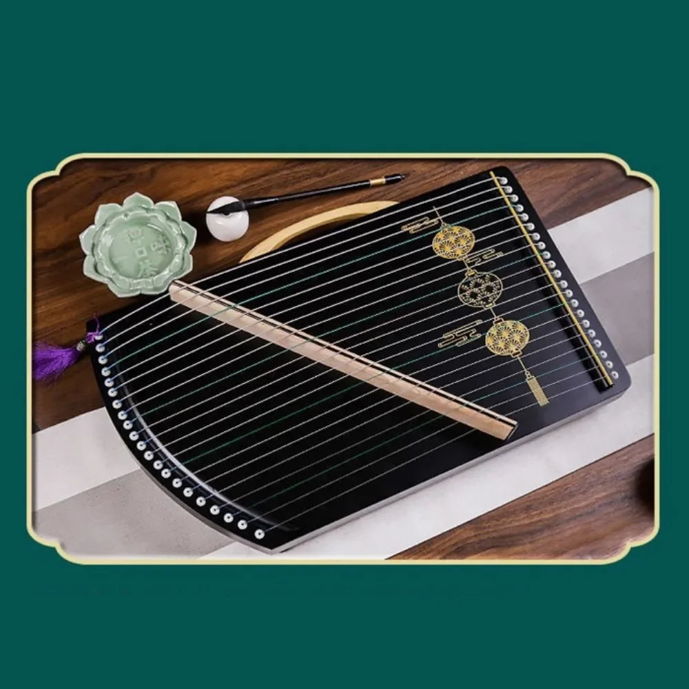 14 21 Strings Guzheng Portable Wooden Guqin Chinese Mini Zither Beginner Finger Trainer Traditional Stringed Instruments Gift