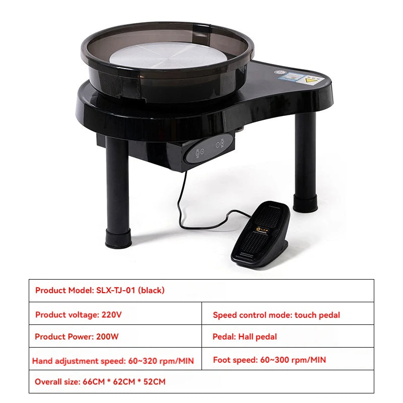 MMOOKA MMOOKA 200W Electric Pottery Wheel Ceramic Machine Tools Art Crafts Clay Pottery Tools DIY Students Pottery Wheel for Ceramic WorkMMOOKA.COM