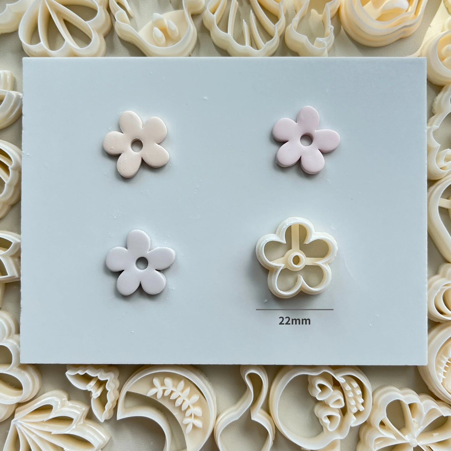 MMOOKA MMOOKA Flower Soft Pottery Earrings Polymer Clay Cutter Hollow Geometric Pattern Mold DIY Ceramic Earrings Jewelry Pendants Clay ToolsMMOOKA.COM