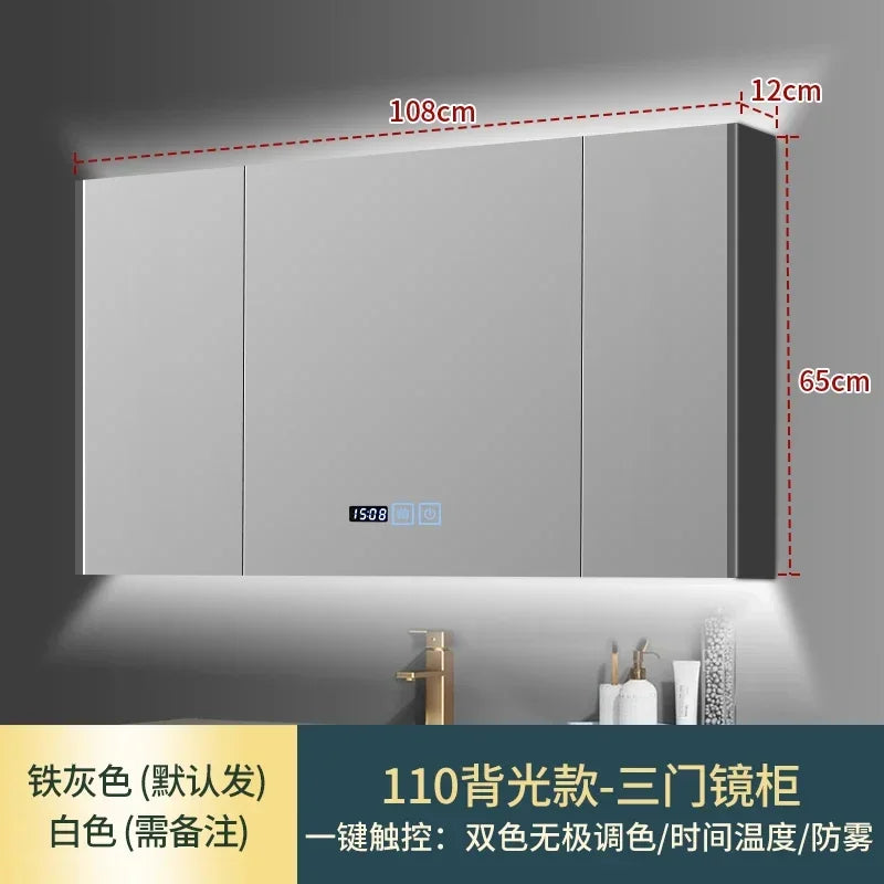 MMOOKA Wall Mounted Bathroom Cabinets Wall Mounted Mirror Aesthetic Vanity Bathroom Cabinet Smart Meubles De Salle De Bains Shelf