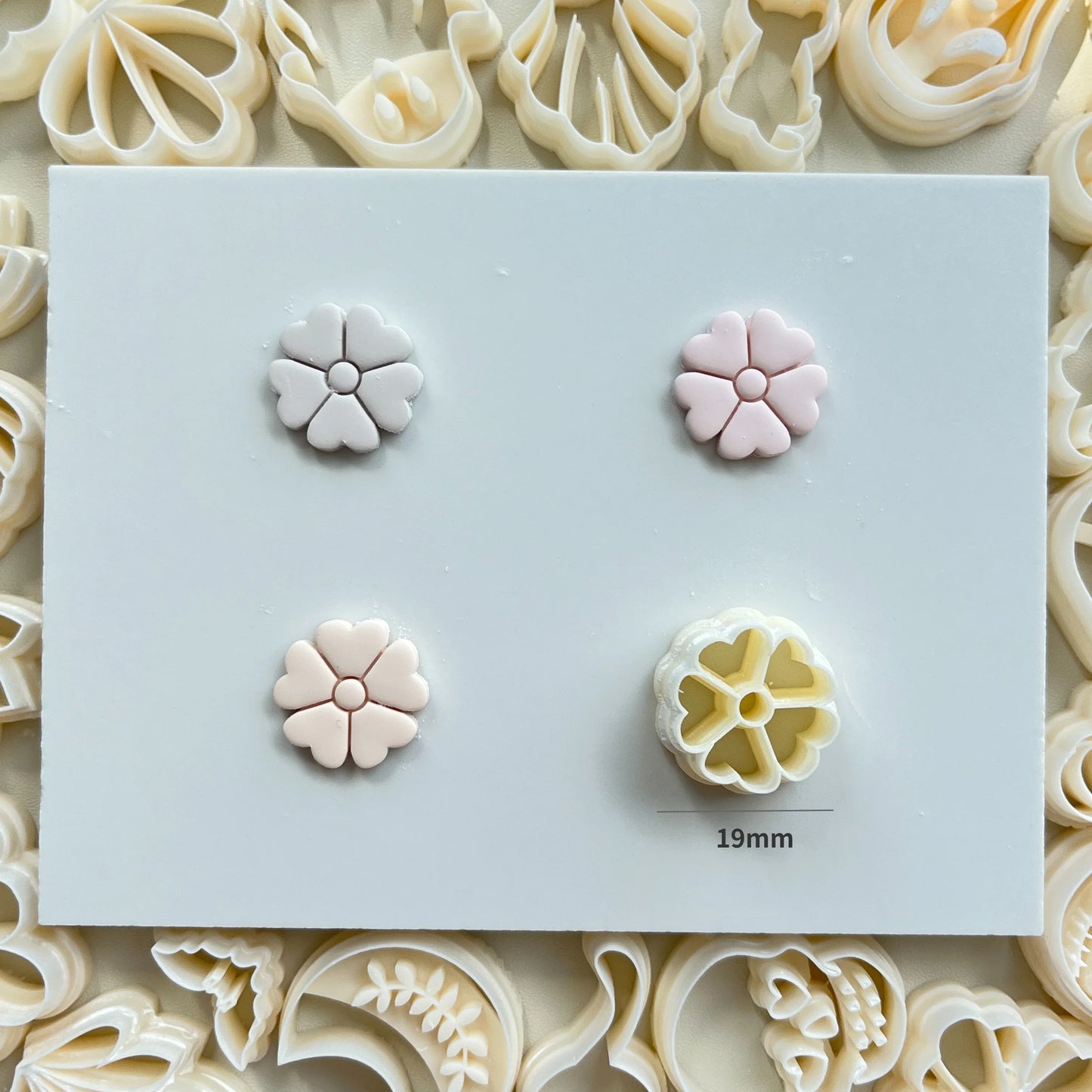 MMOOKA MMOOKA Flower Soft Pottery Earrings Polymer Clay Cutter Hollow Geometric Pattern Mold DIY Ceramic Earrings Jewelry Pendants Clay ToolsMMOOKA.COM