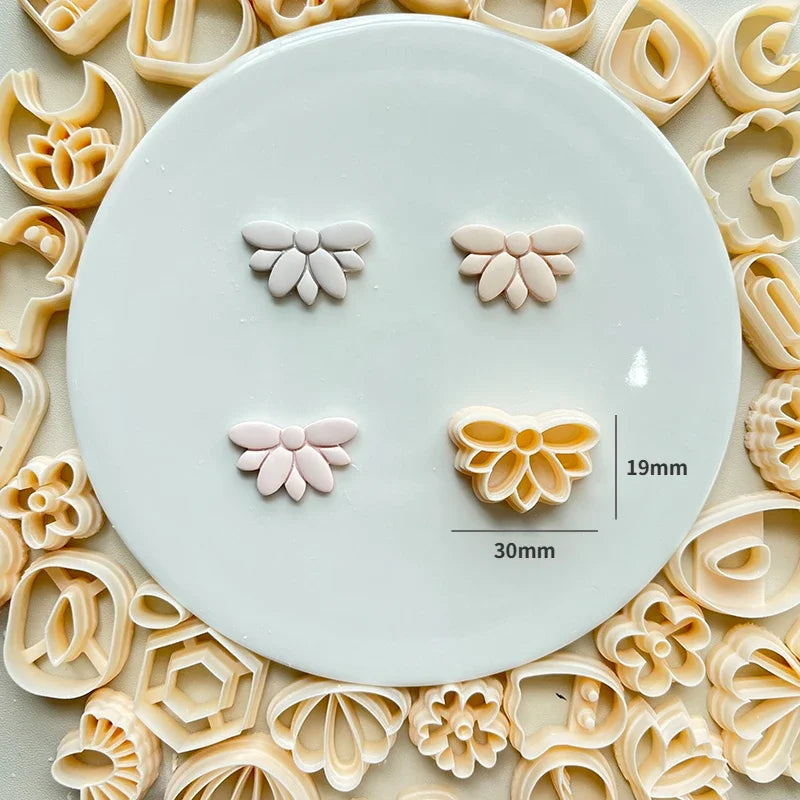 MMOOKA MMOOKA Flower Soft Pottery Earrings Polymer Clay Cutter Hollow Geometric Pattern Mold DIY Ceramic Earrings Jewelry Pendants Clay ToolsMMOOKA.COM