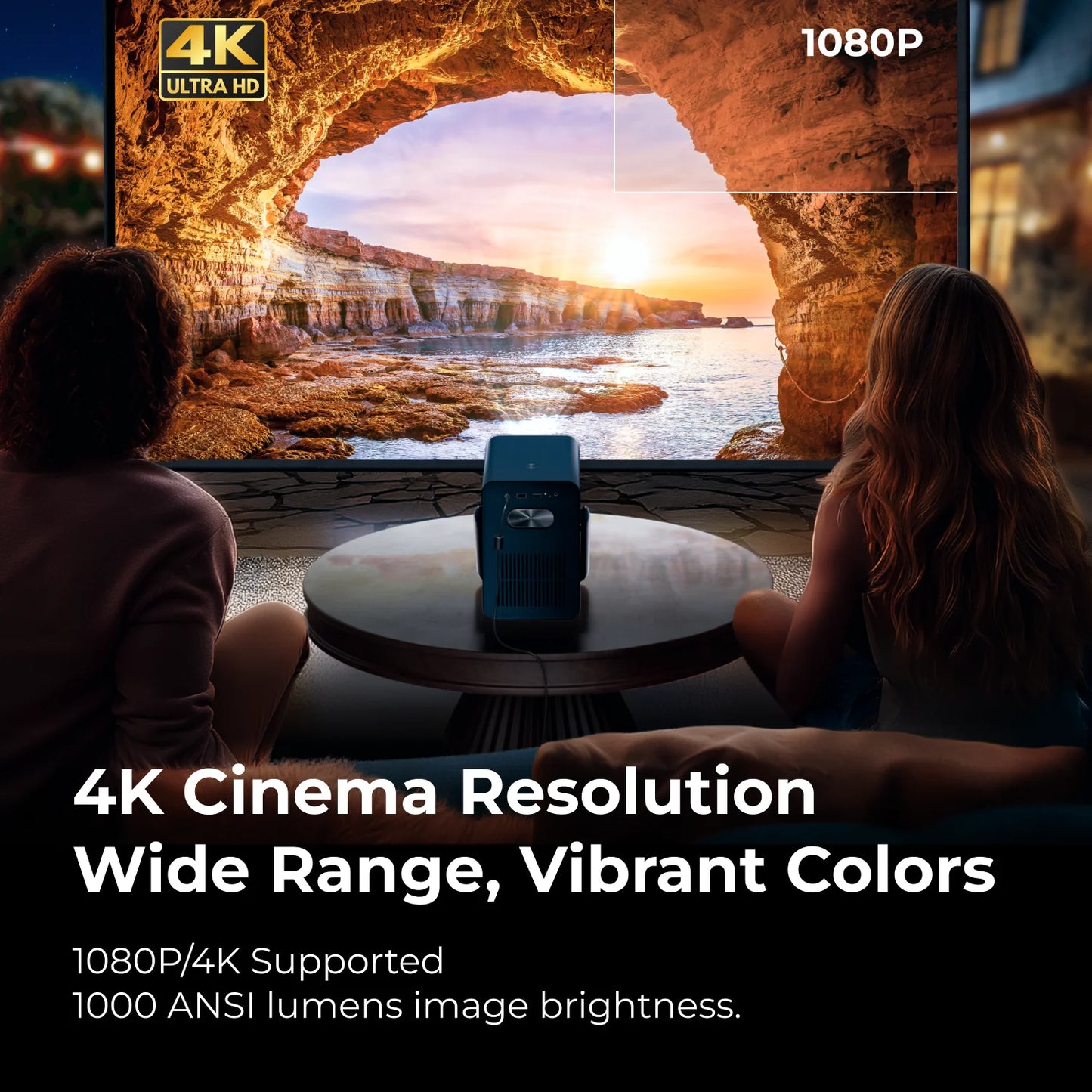 ANTNX ULTIMEA Poseidon E40 Full HD 1080P Projector 4k for Movies Android TV 11.0 with Netflix, 4K Decoding, Dolby Audio, Home Theater ANTNX.COM